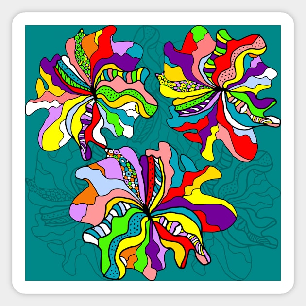 Bright Abstract Floral 7 Sticker by Makanahele